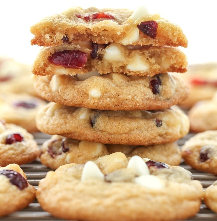 Soft-Baked White Chocolate Chip Cranberry Cookies